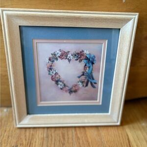 Framed Floral Heart Print